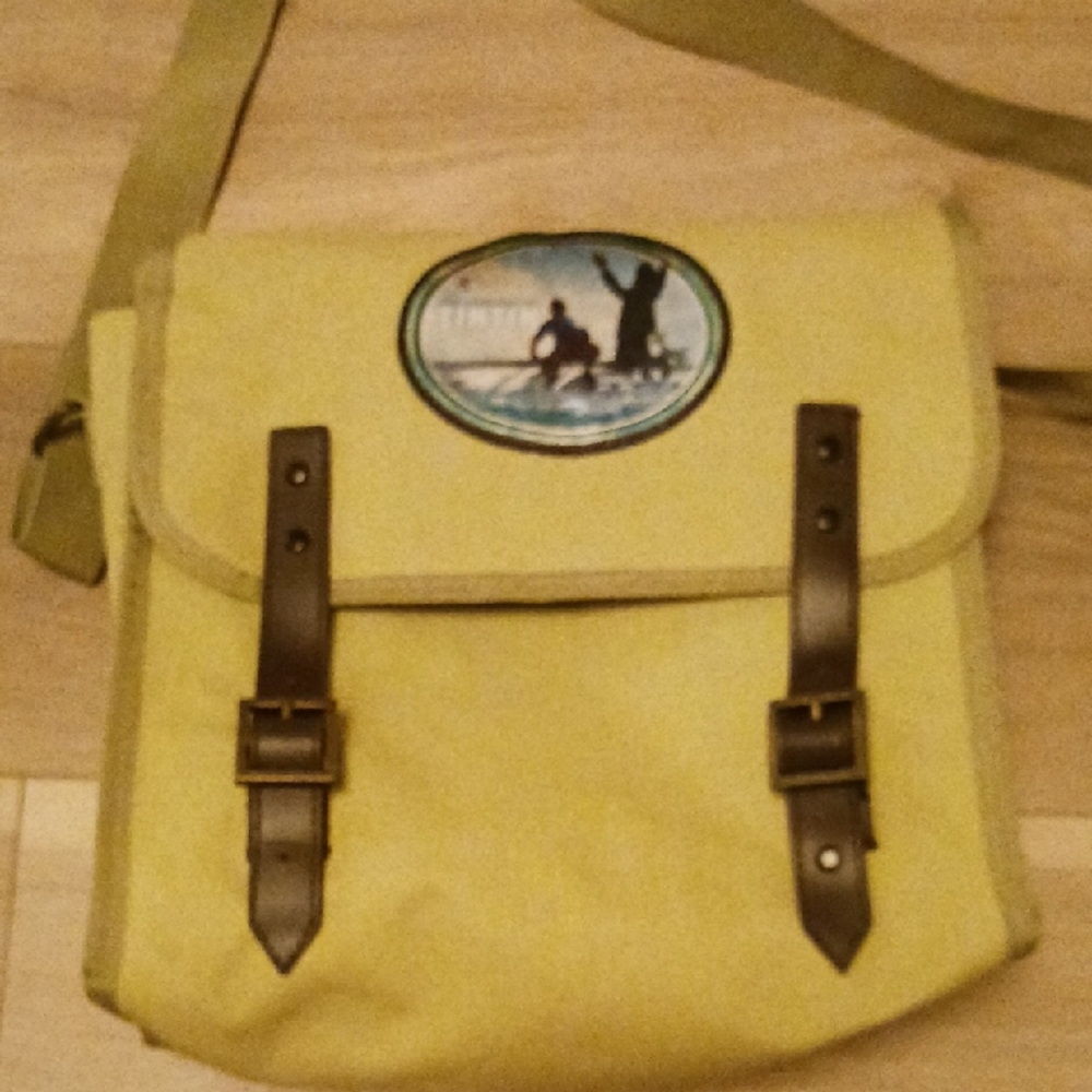 Yellow Canvas Messenger Bag